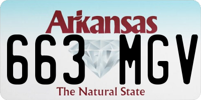 AR license plate 663MGV