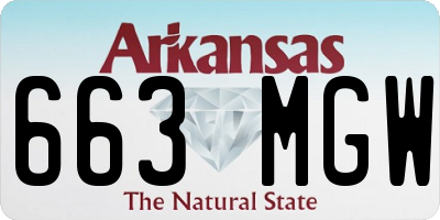 AR license plate 663MGW