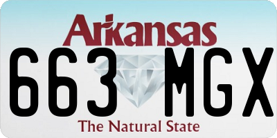 AR license plate 663MGX