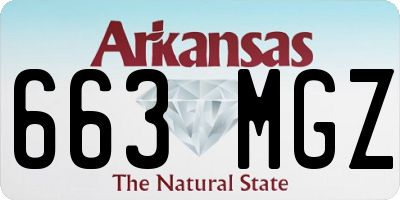 AR license plate 663MGZ