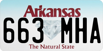 AR license plate 663MHA