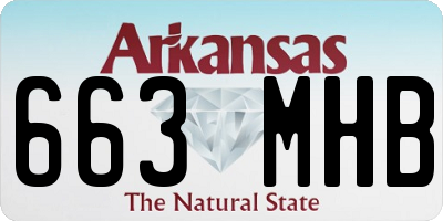AR license plate 663MHB