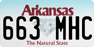 AR license plate 663MHC