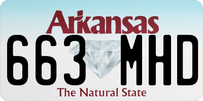 AR license plate 663MHD