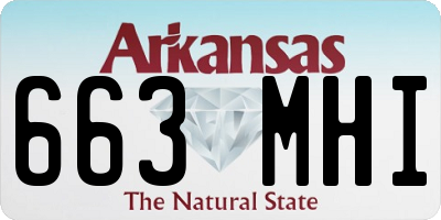 AR license plate 663MHI