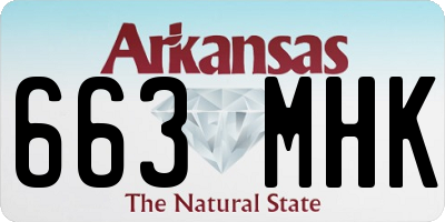 AR license plate 663MHK