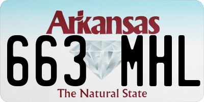 AR license plate 663MHL
