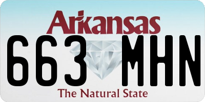AR license plate 663MHN