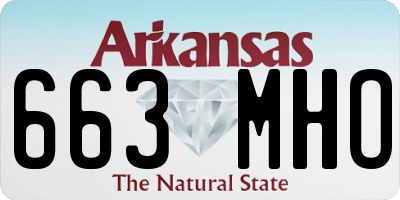 AR license plate 663MHO