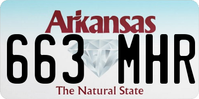 AR license plate 663MHR