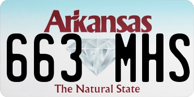 AR license plate 663MHS