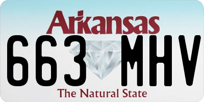 AR license plate 663MHV