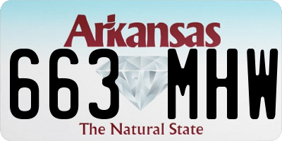 AR license plate 663MHW