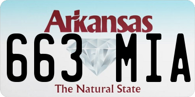 AR license plate 663MIA