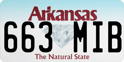 AR license plate 663MIB