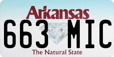 AR license plate 663MIC