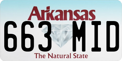 AR license plate 663MID