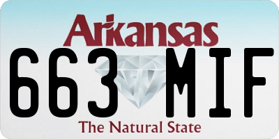 AR license plate 663MIF