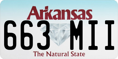 AR license plate 663MII