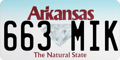 AR license plate 663MIK