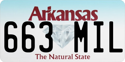 AR license plate 663MIL