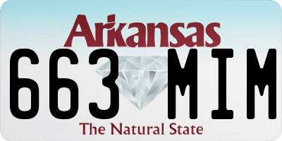 AR license plate 663MIM