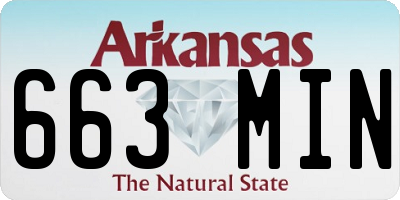 AR license plate 663MIN