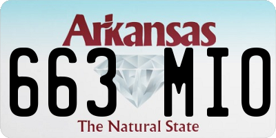 AR license plate 663MIO