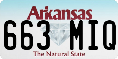 AR license plate 663MIQ