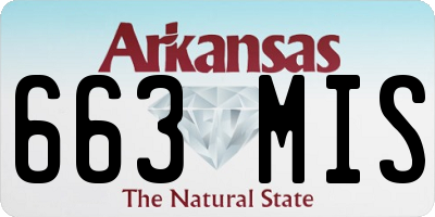 AR license plate 663MIS