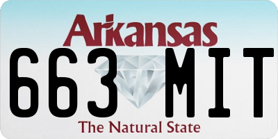 AR license plate 663MIT