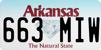 AR license plate 663MIW