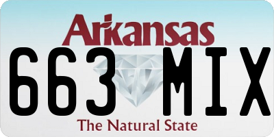 AR license plate 663MIX