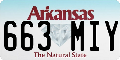 AR license plate 663MIY