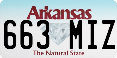 AR license plate 663MIZ
