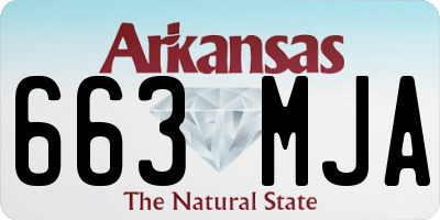 AR license plate 663MJA