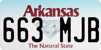 AR license plate 663MJB