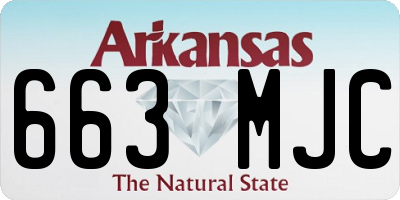AR license plate 663MJC
