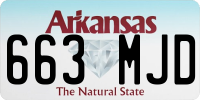 AR license plate 663MJD