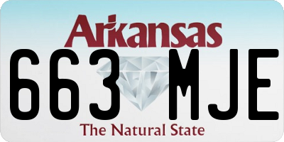 AR license plate 663MJE