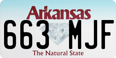 AR license plate 663MJF