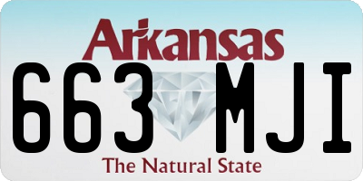 AR license plate 663MJI