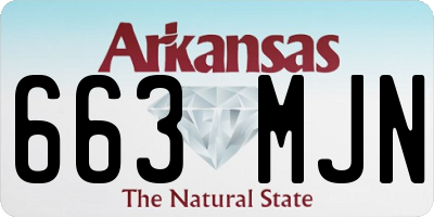 AR license plate 663MJN