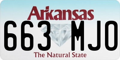 AR license plate 663MJO