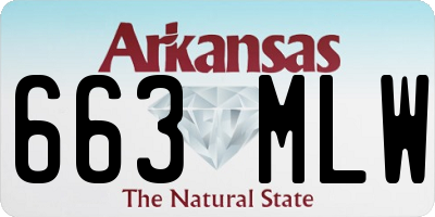 AR license plate 663MLW