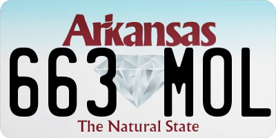 AR license plate 663MOL