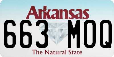 AR license plate 663MOQ