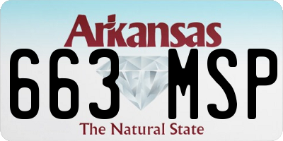 AR license plate 663MSP