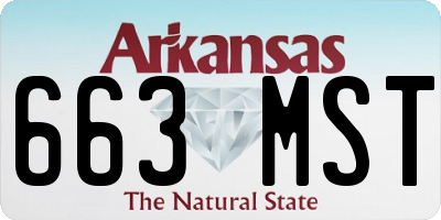 AR license plate 663MST