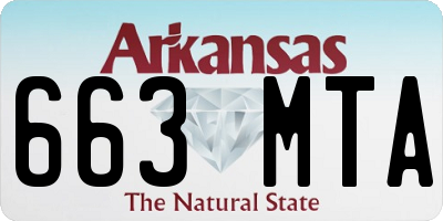 AR license plate 663MTA